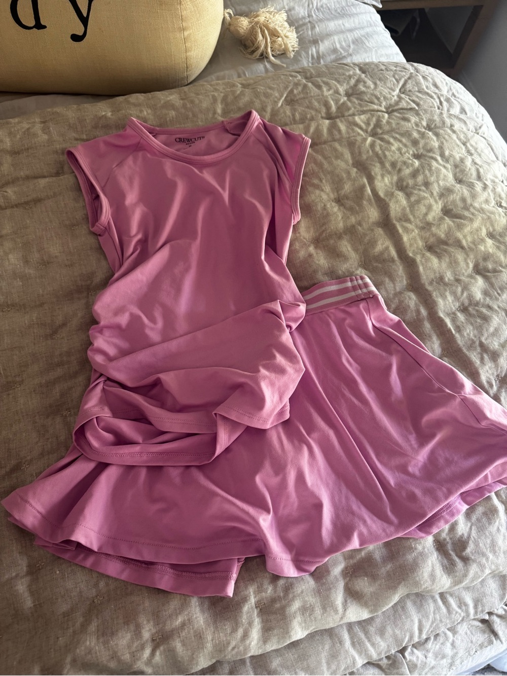 Crewcuts Active Pink Skort and Tank Set